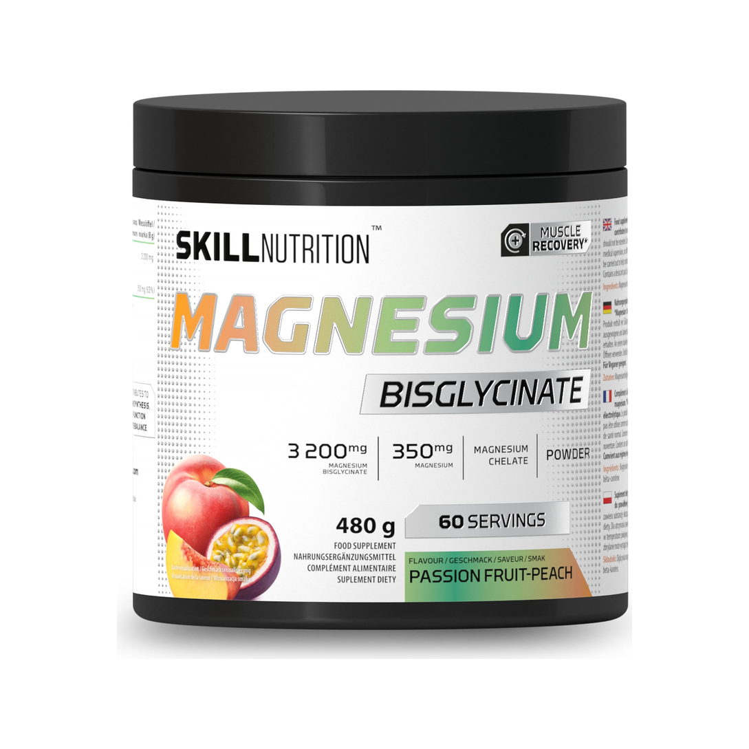 Magnesium Bisglycinate Powder, Passion Fruit-Peach - 480 grams