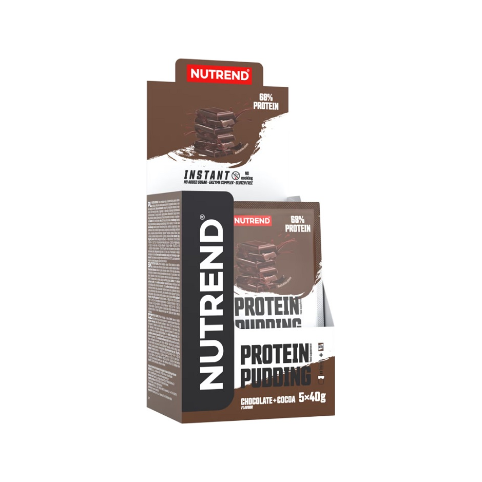 Nutrend protein pudding, choklad & kakao, 5 x 40 g, kartongförpackning