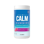 Natural Vitality Calm gummies i flaska, magnesium med hallon-citron.