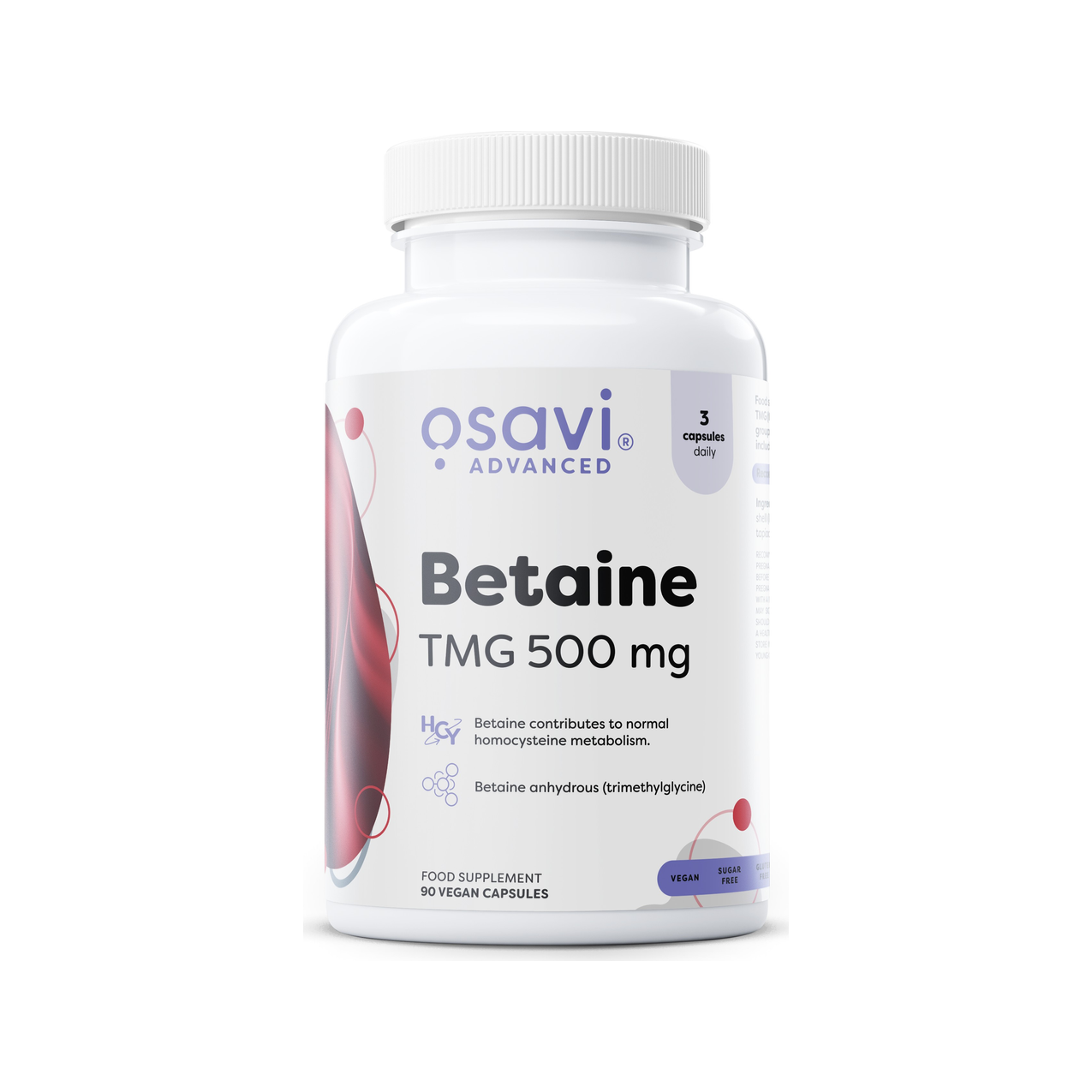 Betaine, TMG 500mg - 90 vegan caps