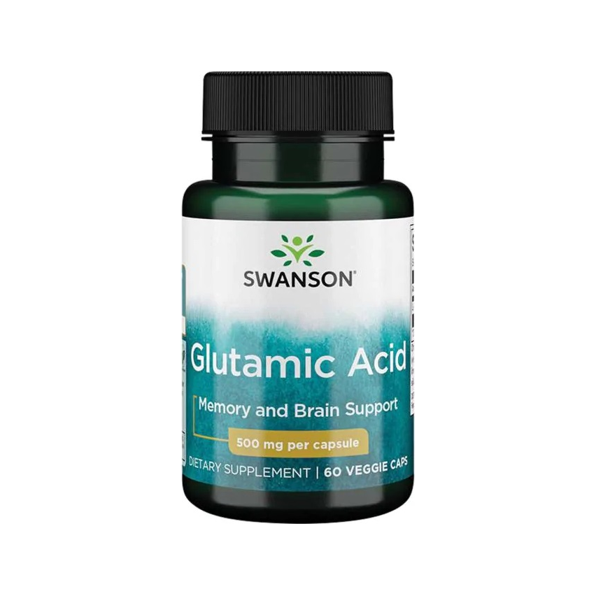 Glutamic Acid, 500mg - 60 vcaps