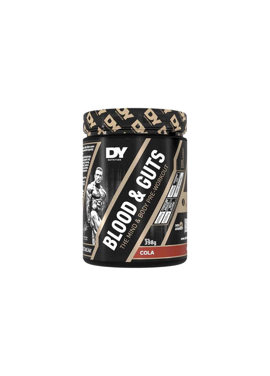 DY Nutrition Blood & Guts PWO 380g Cola Framsida