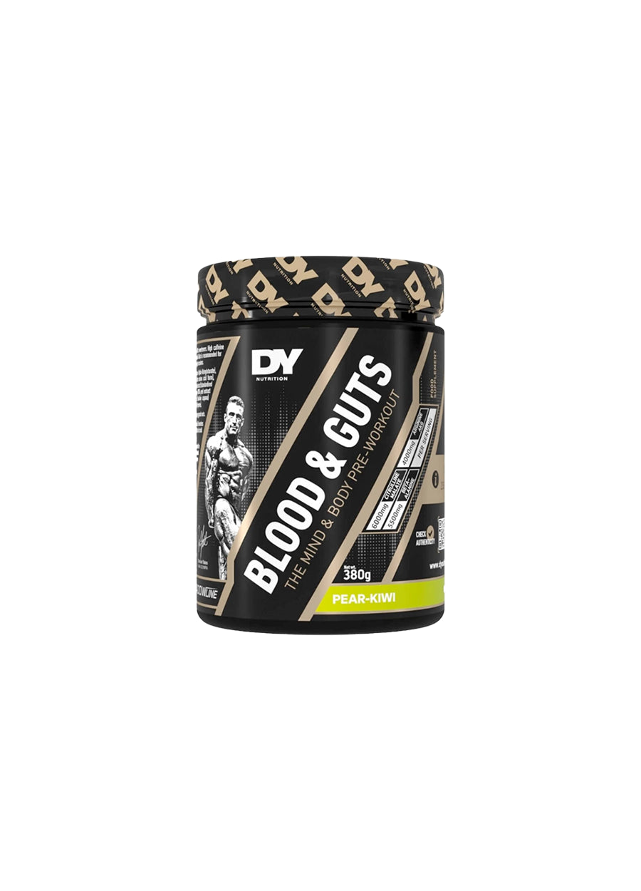DY Nutrition Blood & Guts PWO 380g Pear Kiwi Framsida