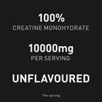 Förpackningstext: 100% creatinmonohydrat 10000 mg per portion, osmaksatt