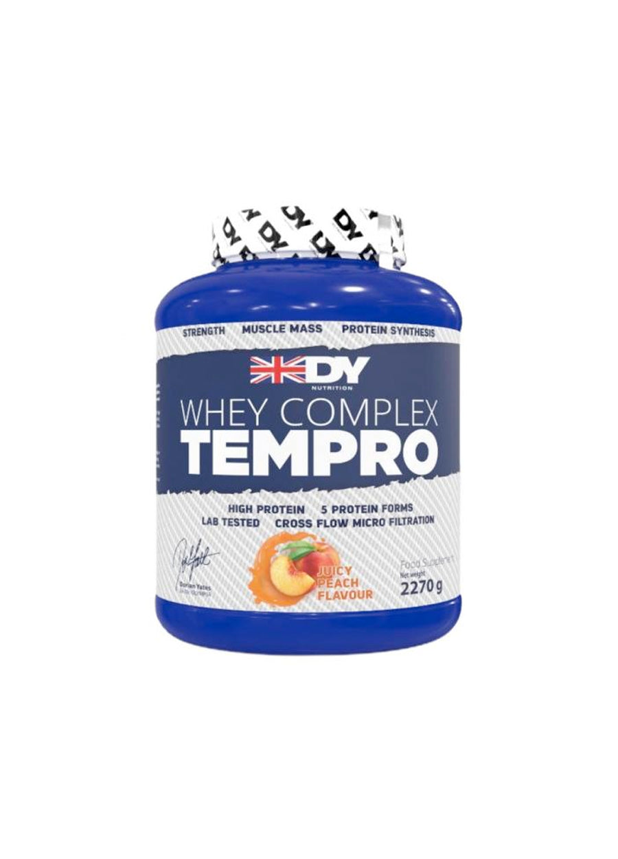 DY Nutrition Whey Complex Tempro 2270g Juicy Peach Flavour framsida