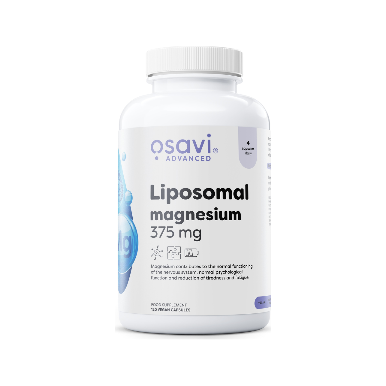 Liposomal Magnesium, 375 mg - 120 vegan caps