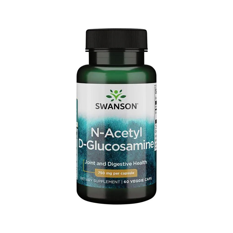 Swanson N-Acetyl D-Glukosamin 750 mg kapseltillskott i flaska
