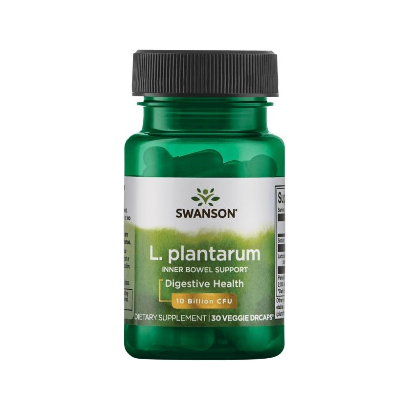 Kapsel-kosttillskott i flaska: Swanson L. plantarum Inner Bowel Support