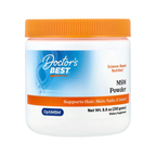MSM-pulver i plastburk med orange lock, 250 g