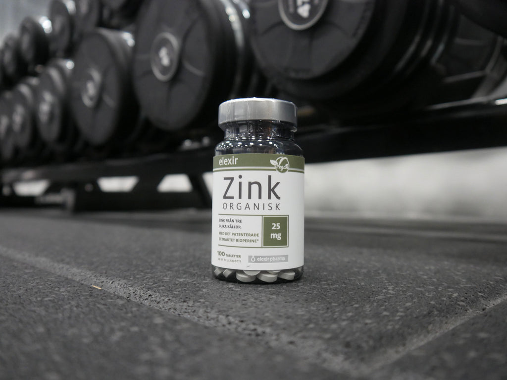 Elexir Pharma Organisk Zink på gymmet