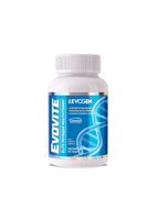 Multivitamintabletter i vit flaska med Evogen Evovite-etikett, 60 tabletter.
