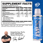 Evogen EVP AQ glycerol 473 ml-flaska och "Supplement Facts"-tabell