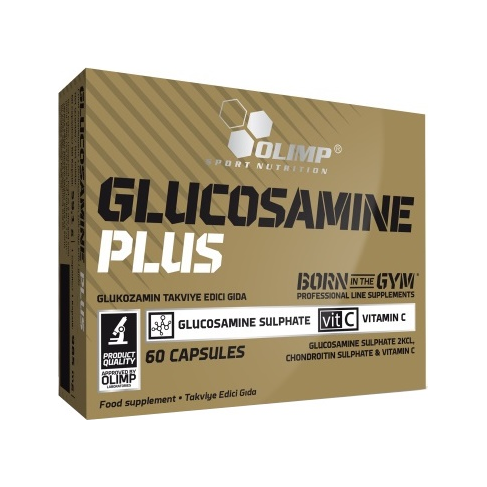 Olimp Glucosamine Plus förpackning med 60 kapslar, glukosamin.
