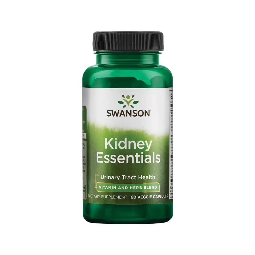 Swanson Kidney Essentials kapselflaska, grön etikett