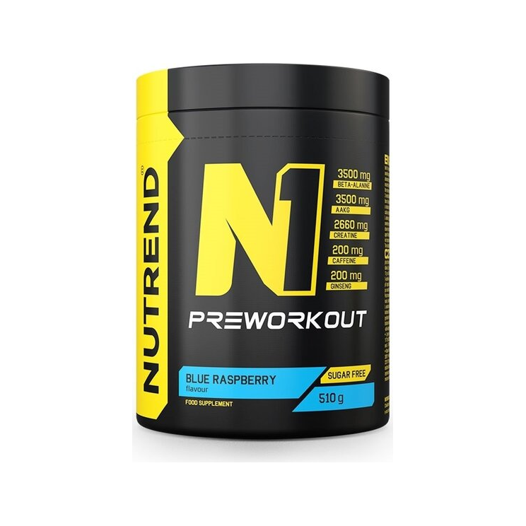 N1 Pre-Workout, Blue Raspberry - 510 grams