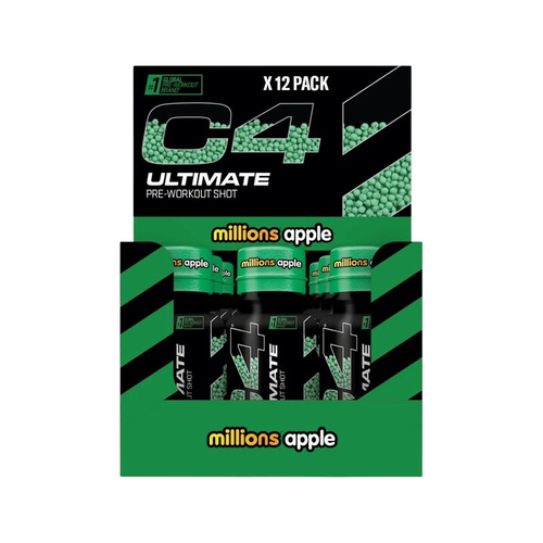12-pack pre-workout shot med Cellucor C4 Ultimate, Millions Apple