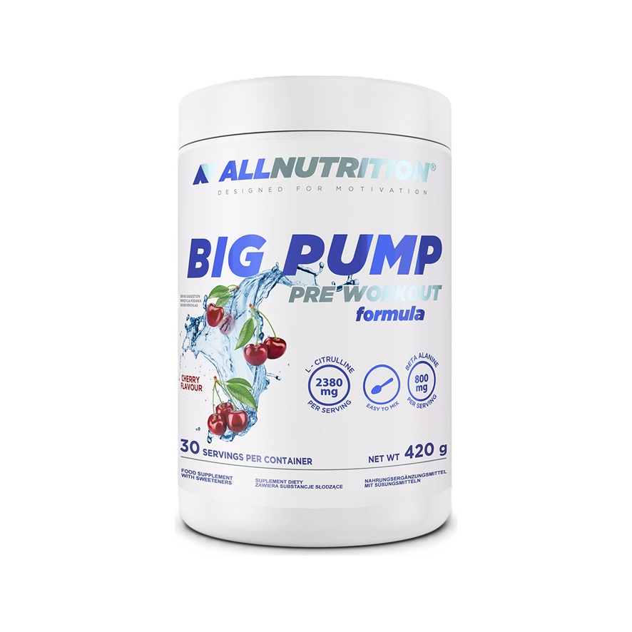 Allnutrition Big Pump pre-workout formula, körsbär, 420 g