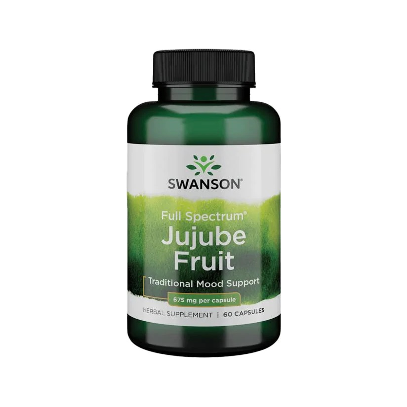 Swanson kapseltillskott Jujube Fruit i mörk flaska, 60 kapslar