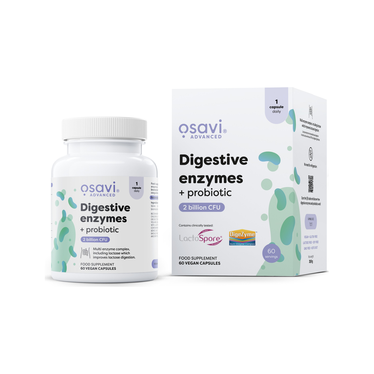 Digestive enzymes + probiotic - 60 vegan caps