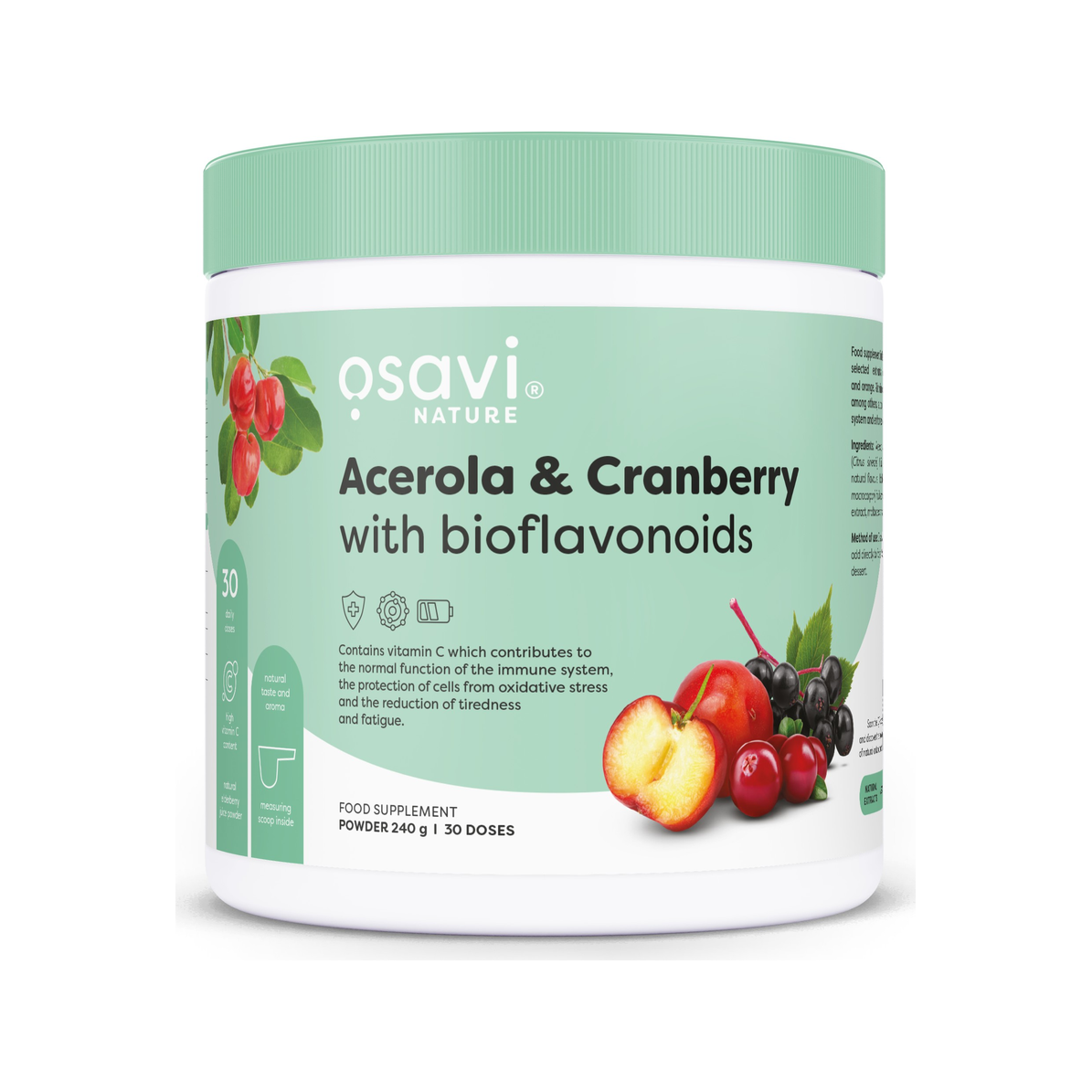 Acerola & Cranberry with Bioflavonoids - 240 grams