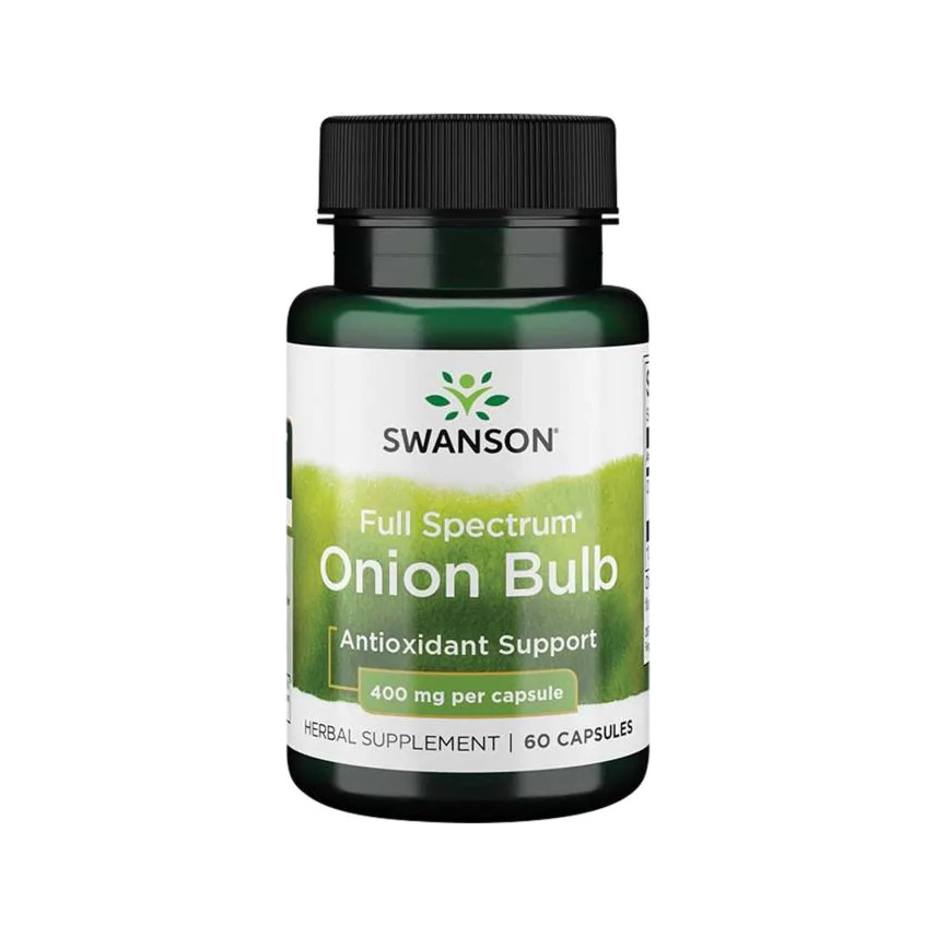 Swanson Full Spectrum Onion Bulb kapselbehållare, 400 mg, 60 kapslar
