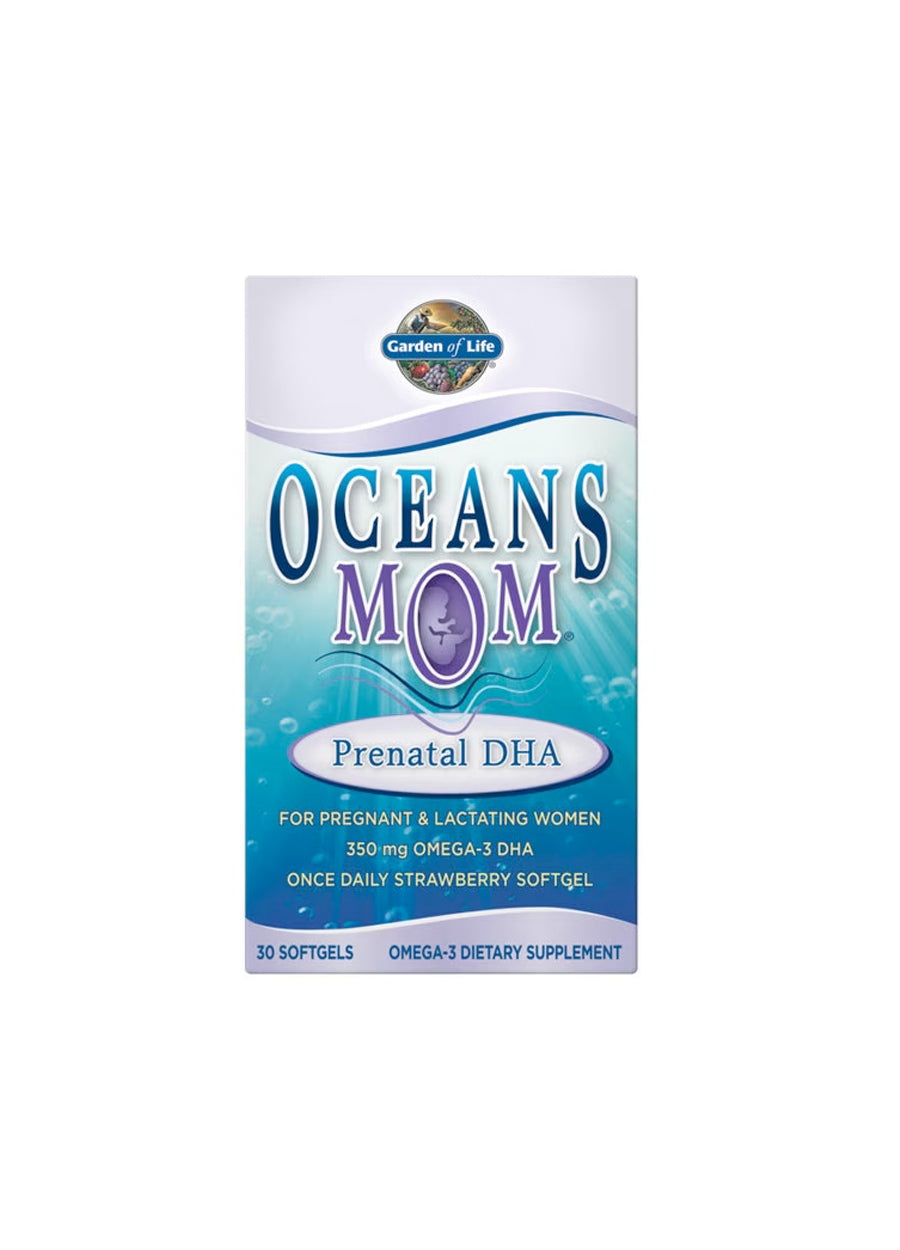 Garden of Life Oceans Mom prenatal DHA, jordgubbskapslar, 30 st.