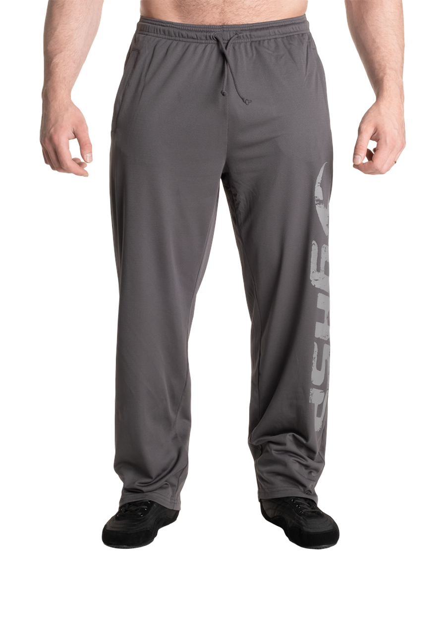 GASP Original Mesh Pants Grey modellbild rakt framifrån