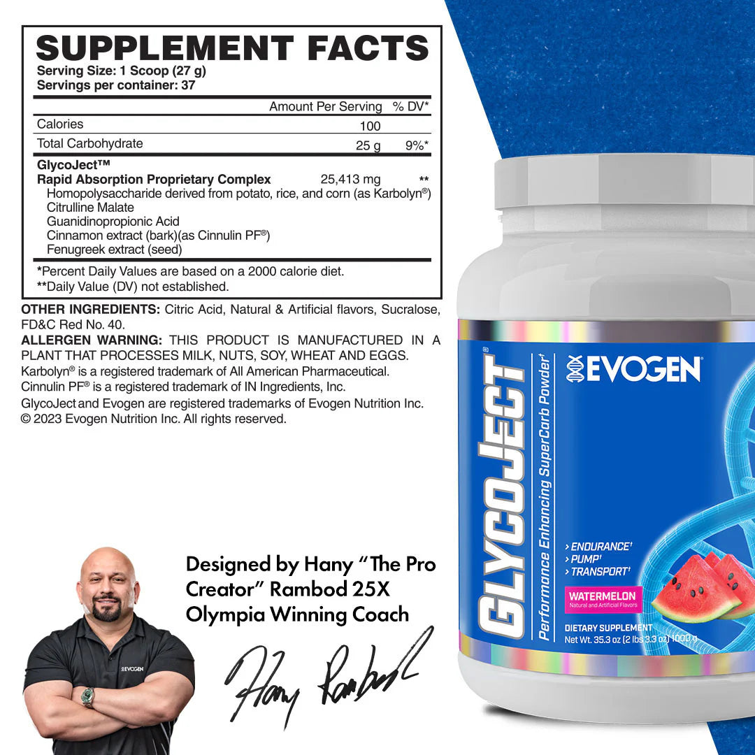 Evogen GlycoJect Super Carb Innehåll