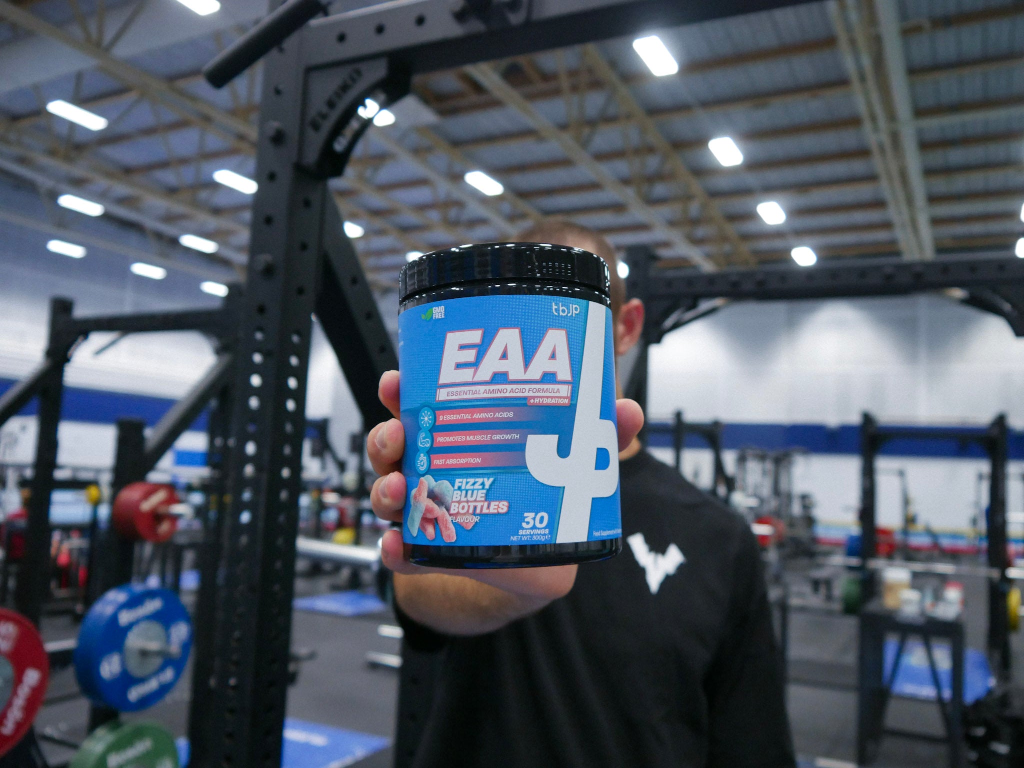 Kille håller i Trained by JP EAA + Hydration på Gymmet