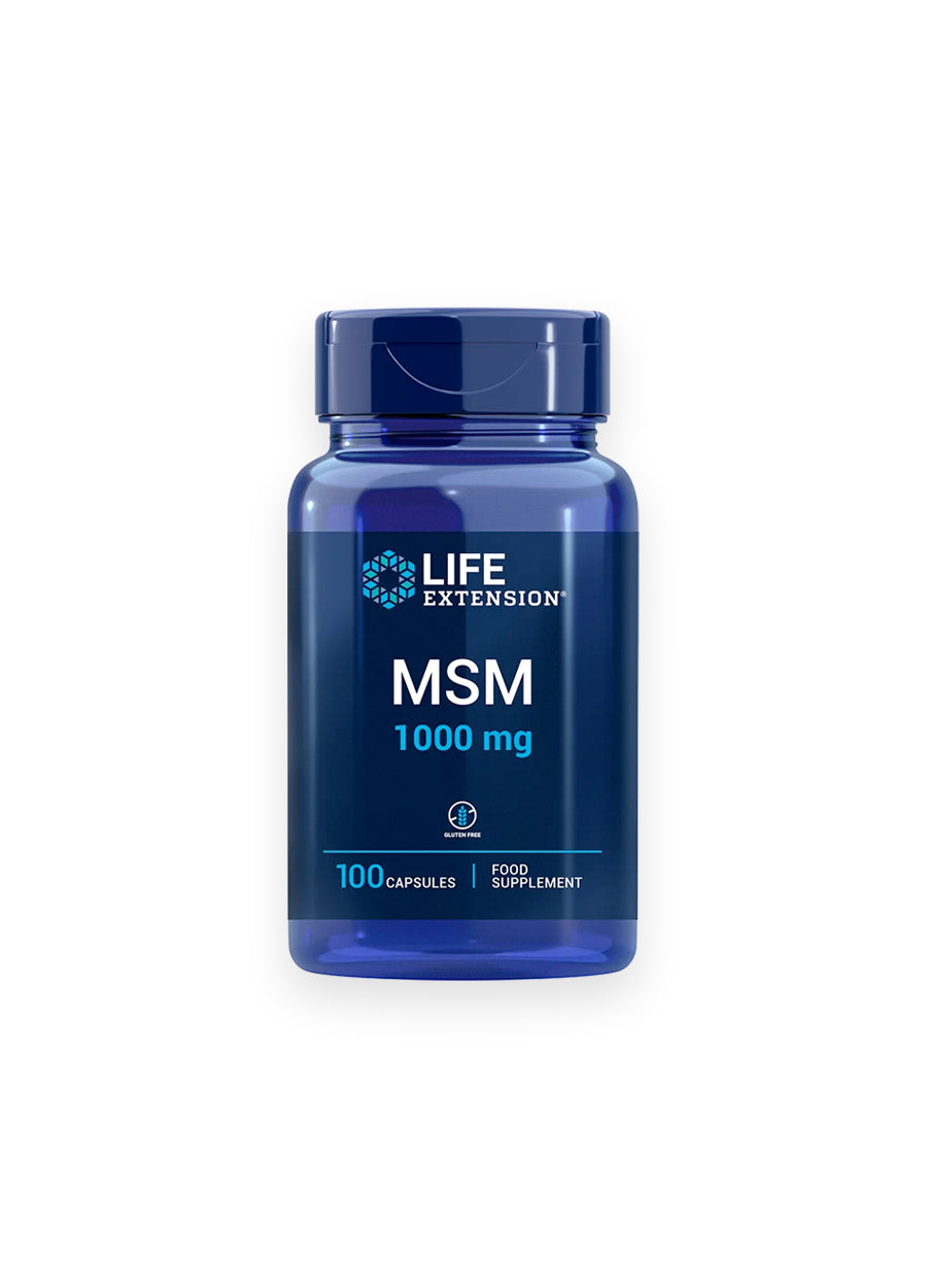 Life Extension MSM 1000 mg 100 Kapslar Framsida