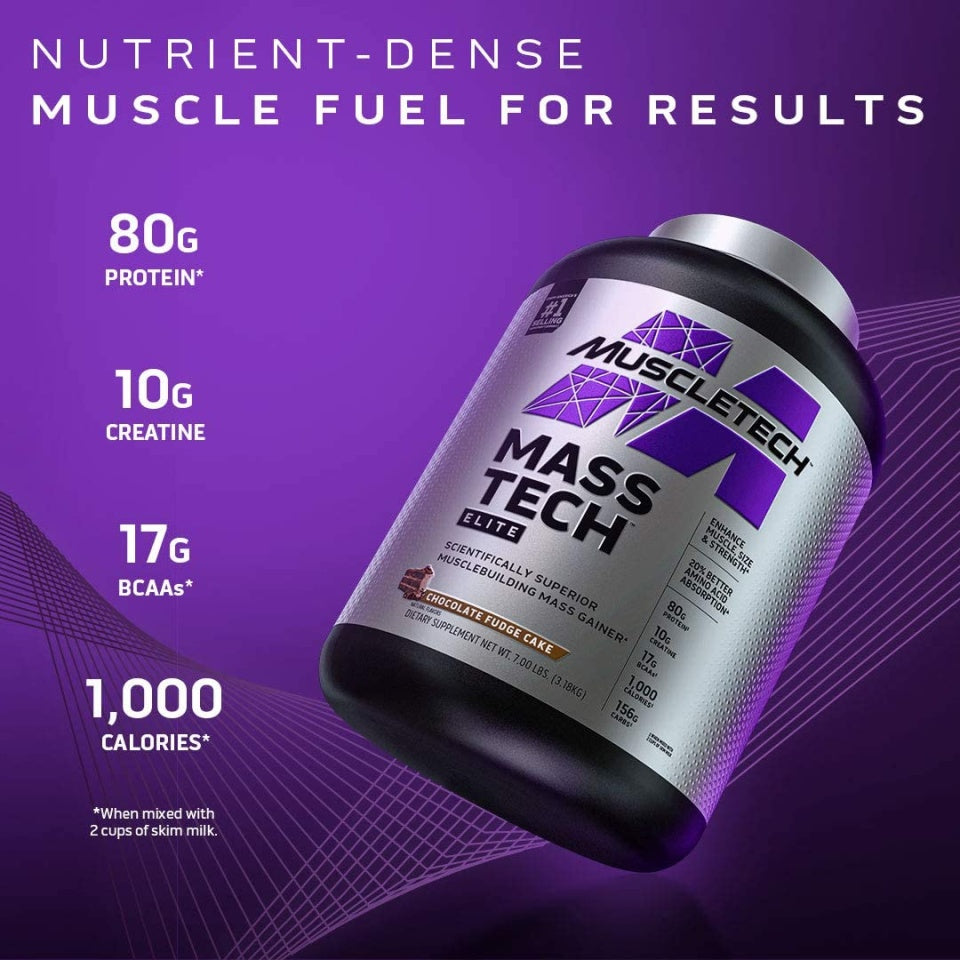 MuscleTech Mass-Tech Elite 3180g Fördelar