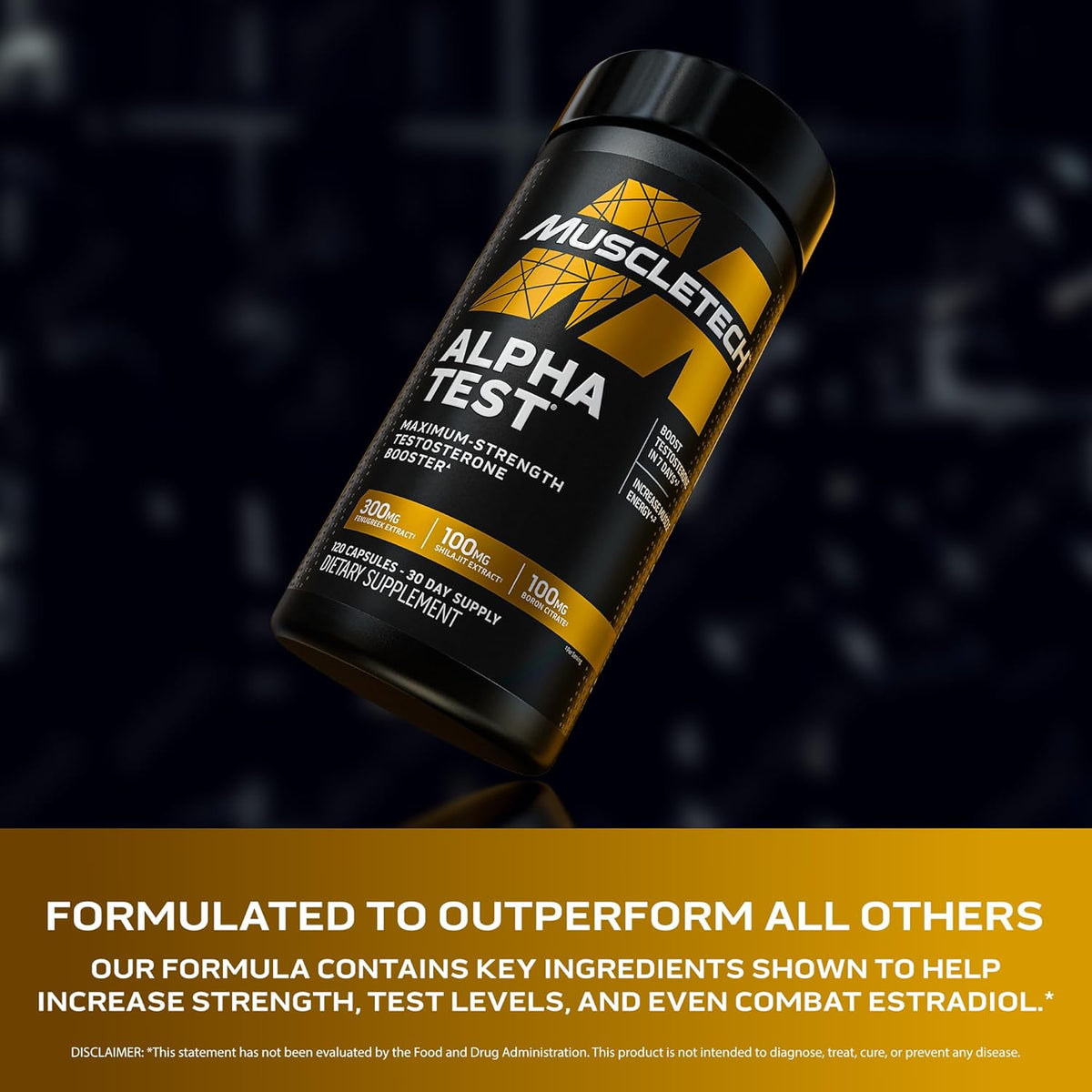 MuscleTech Alpha Test 120 Kapslar – Gymkungen