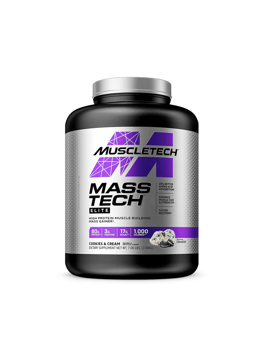 MuscleTech Mass-Tech Elite 3180g Cookies & Cream Framsida
