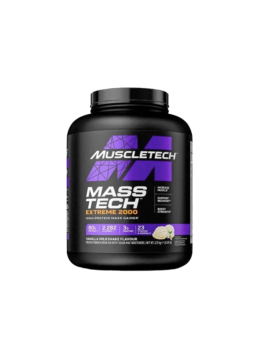 MuscleTech Mass-Tech Extreme 2000 2720g Vanilla Milkshake Framsida
