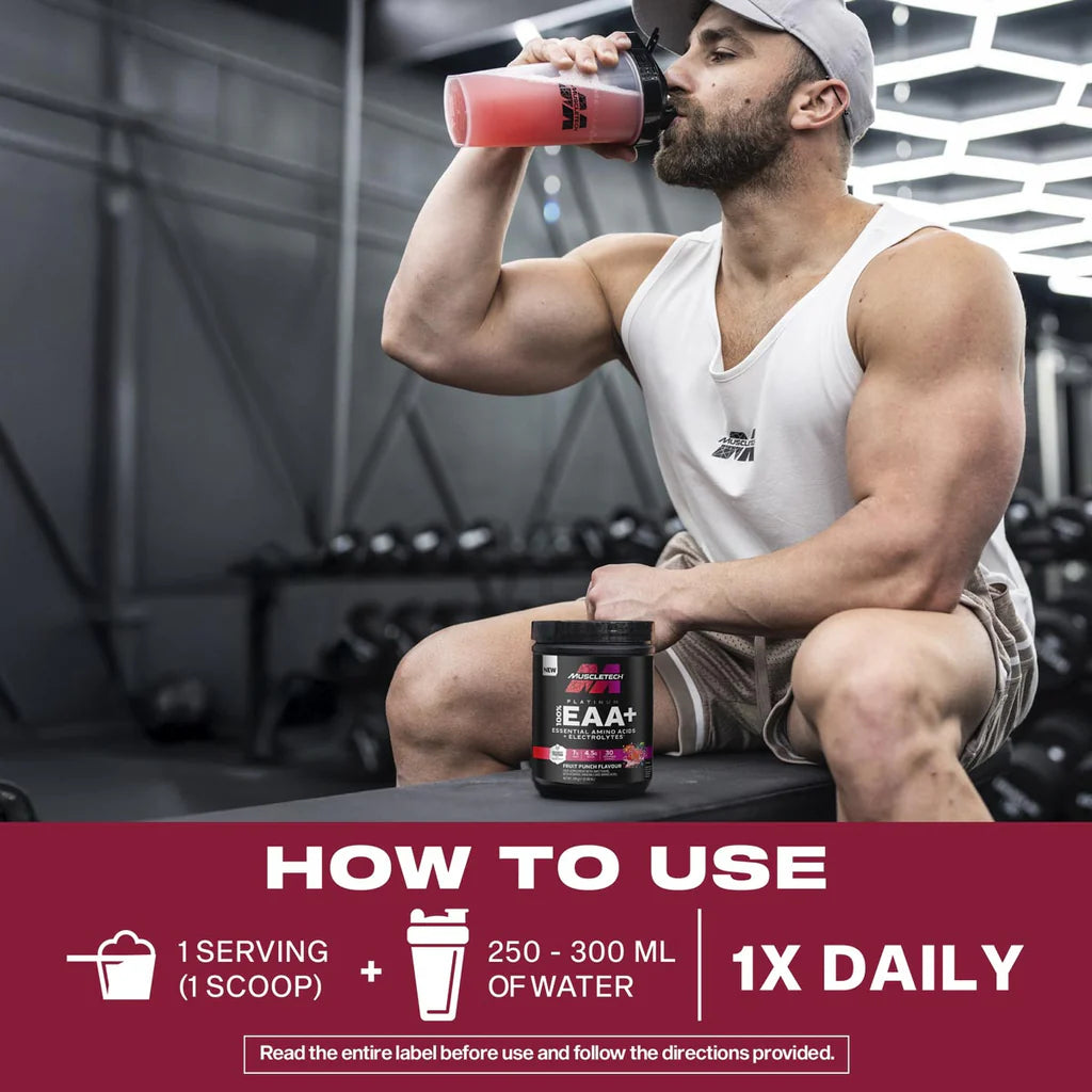 MuscleTech Platinum 100% EAA+ 399g Instruktioner