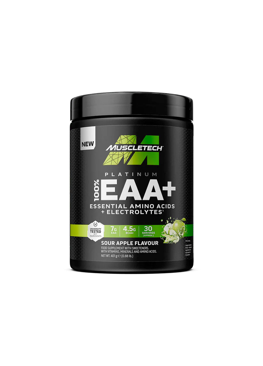MuscleTech Platinum 100% EAA+ 399g Sour Apple framsida