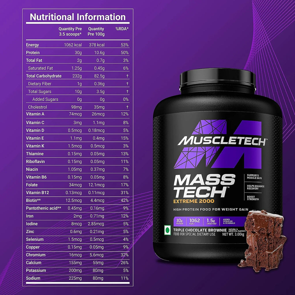 MuscleTech Mass-Tech Extreme 2000 Innehåll
