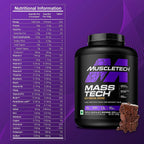 MuscleTech Mass-Tech Extreme 2000 proteinpulver med näringsinfo, trippel choklad