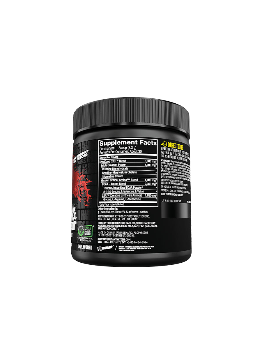 Mutant Creakong CX8 Unflavored 249g Baksida
