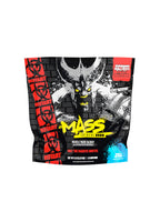 Proteintillskottpåse Mutant Mass Extreme 2500 i svart/röd med vaniljsmak.