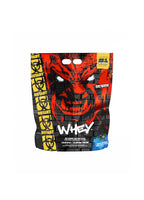Proteinpulverpåse 4,54 kg med röd/svart grafisk design