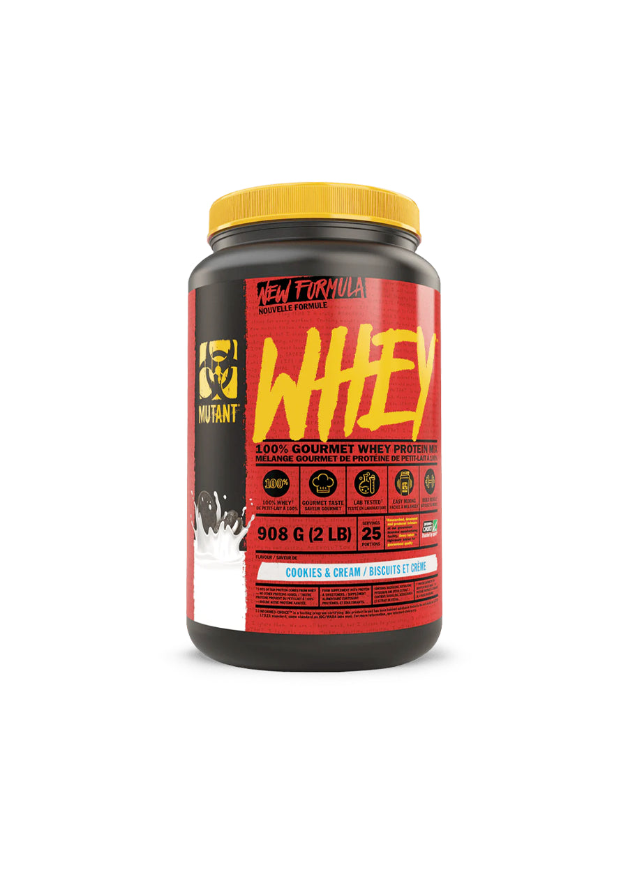 Mutant Whey 908g Cookies & Cream Framsida