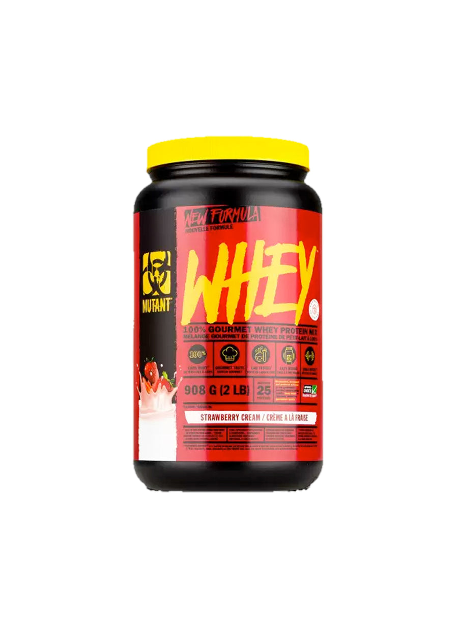 Proteinpulverburk Mutant Whey 908 g, jordgubbsgrädde