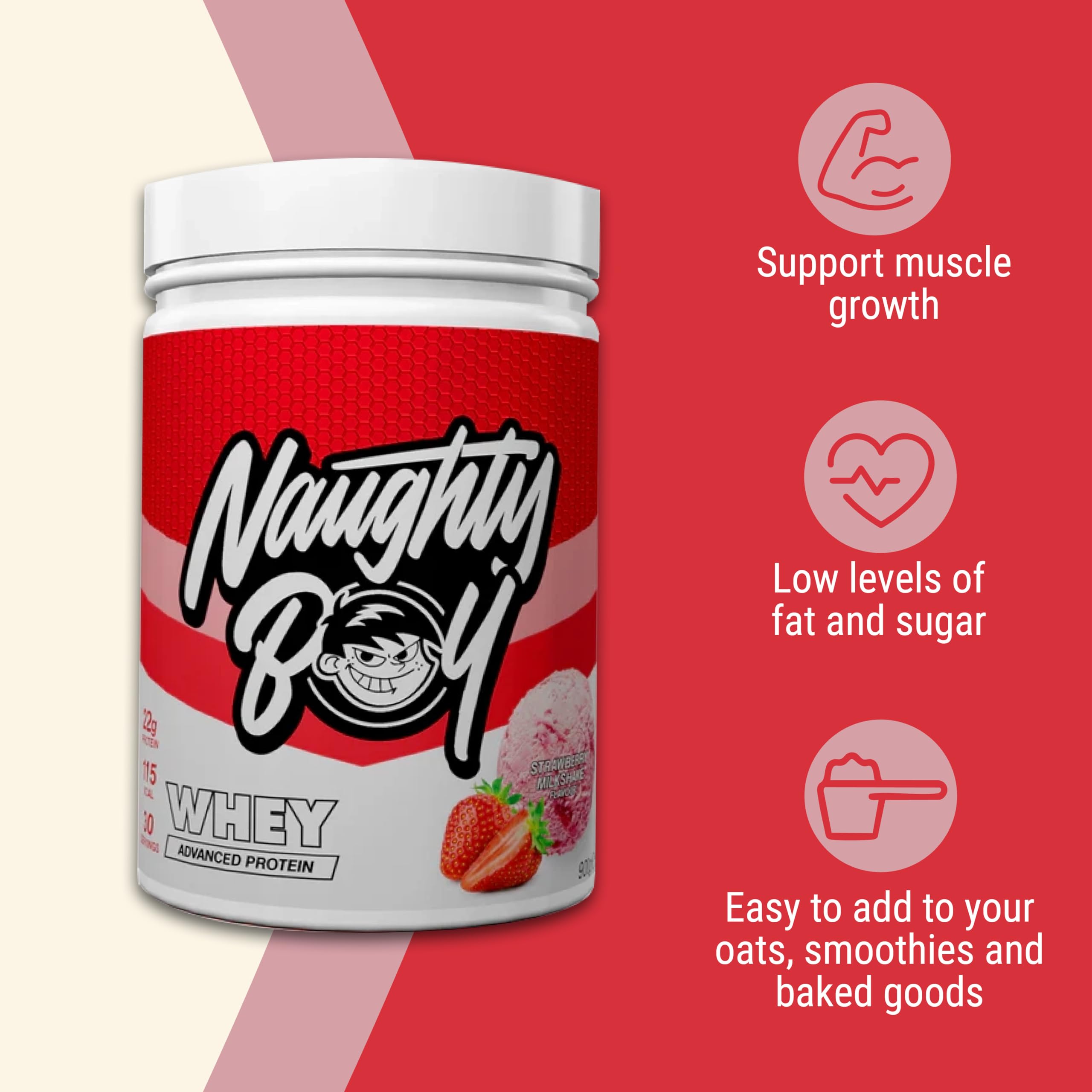 Naughty Boy Advanced Whey 900g Fördelar