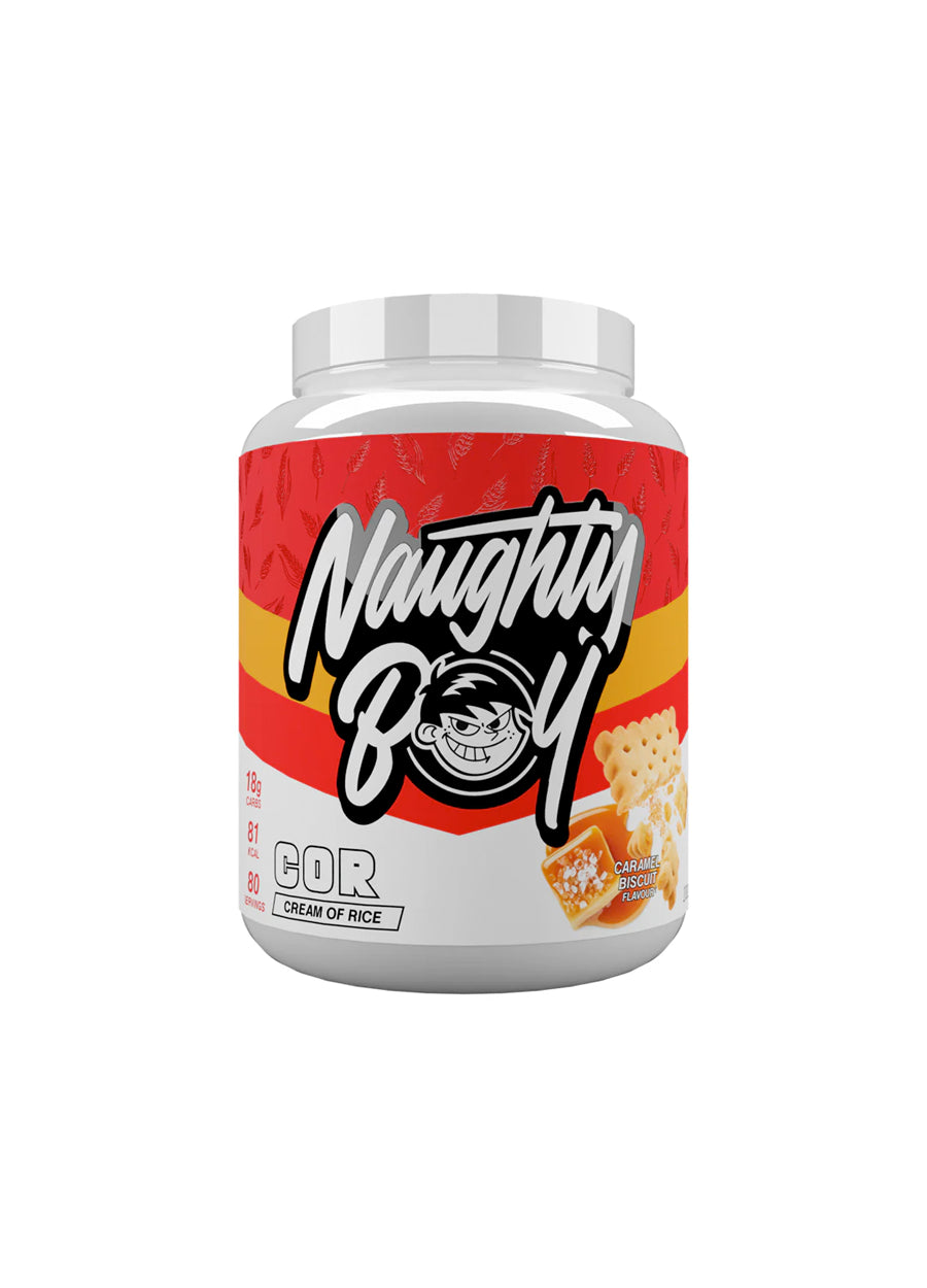 Naughty Boy Cream of Rice 2000g Caramel Biscuit Framsida