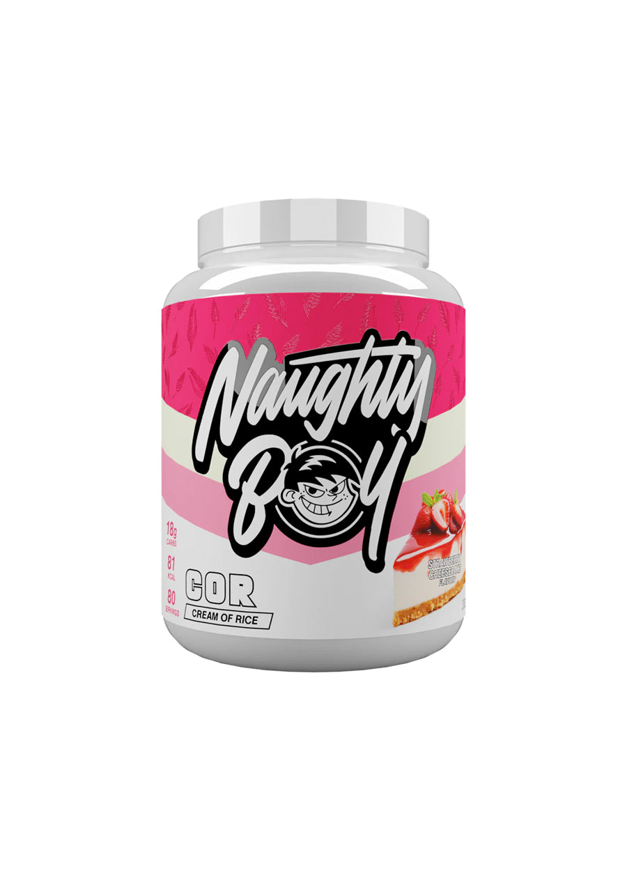 Naughty Boy Cream of Rice 2000g Strawberry Cheesecake Framsida