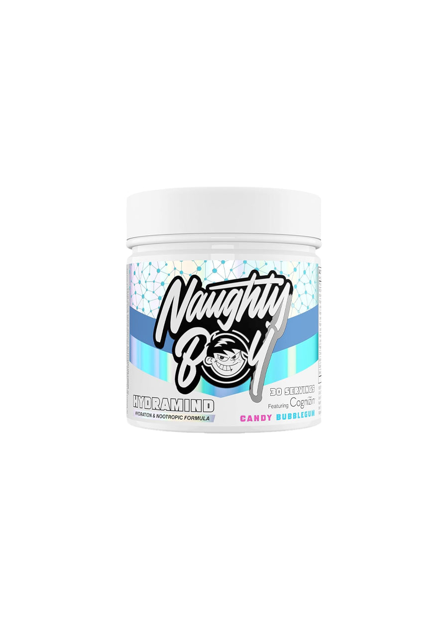 Naughty Boy Hydramind Nootropic And Hydration 282g Candy Bubblegum Framsida