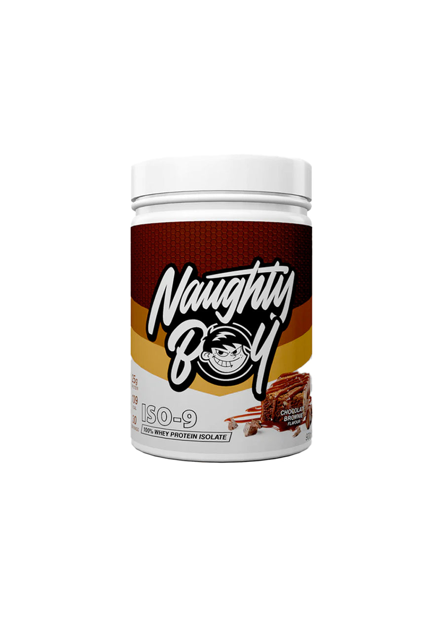 Naughty Boy Iso-9 Vassleisolat 900g Chocolate Brownie Framsida