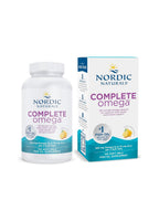 Kosttillskott Nordic Naturals Complete Omega i citronask och burk.