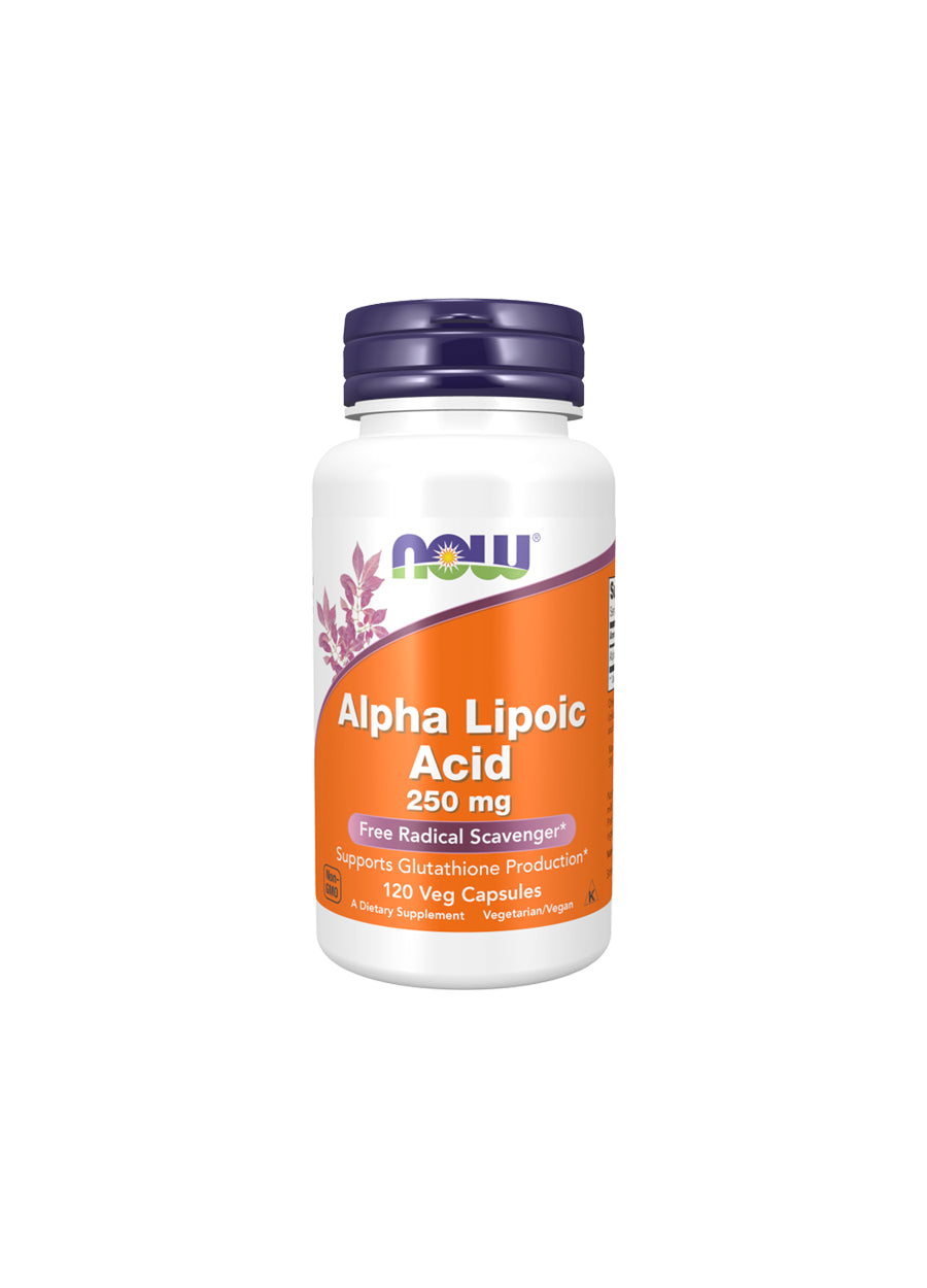 NOW Foods Alpha Lipoic Acid 250mg 120 Kapslar Framsida
